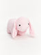 Children's Pillow with Plush Rabbit Figure